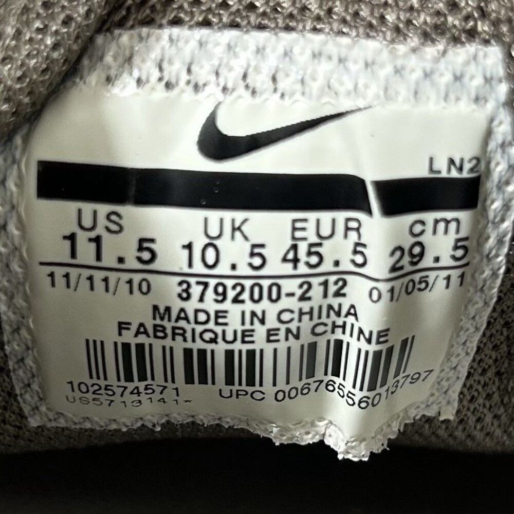 Nike Air Rate Tour 379200-212 Men’s Size 11.5 Khaki Mesh Spiked Golf Shoes Used - Picture 11 of 11